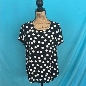 Polka Dot Black and White Women's Top